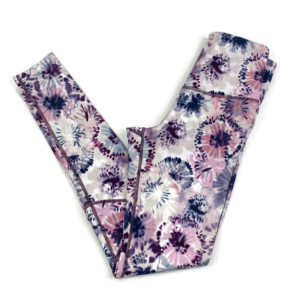Manduka Tie Dye Color Burst Yoga/Activewear Hi-Rise Leggings Women's Size XS